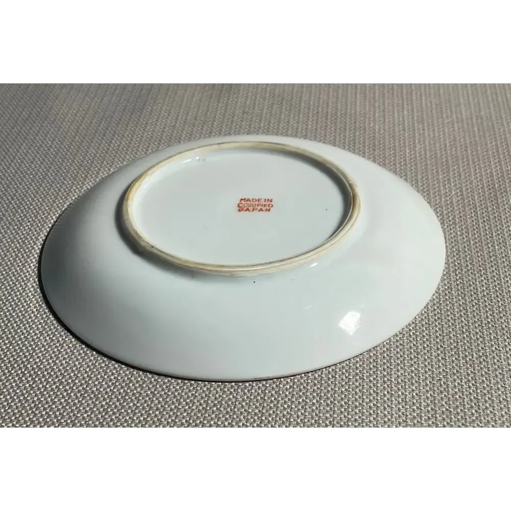 Fall‎ Demitasse Tea Cup & Saucer Hand painted  Leaves OCCUPIED JAPAN